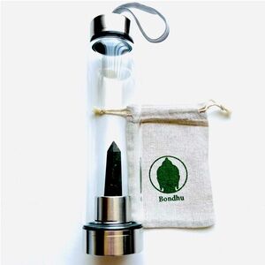Black Onyx Crystal Tower Water Bottle